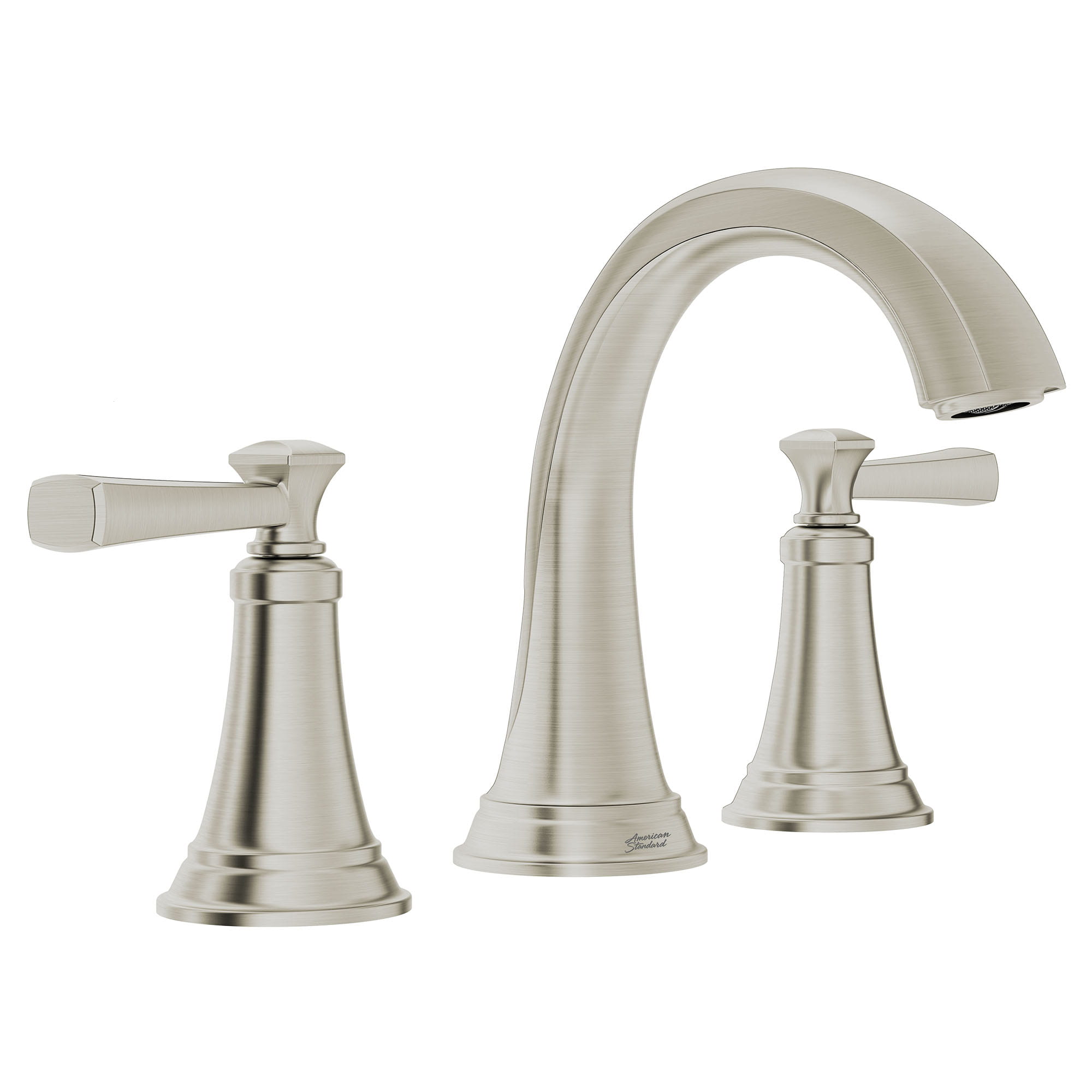 Glenmere 8 Inch Widespread 2 Handle Bathroom Faucet with Metal Drain BRUSHED NICKEL